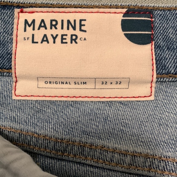 Marine Layer Original Slim in Medium Light Indigo Women Jeans - Picture 11 of 14